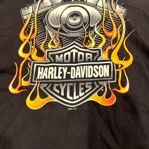 Y2K Harley Davidson Motor Flamed 3xl Tank Top Laramie WY
